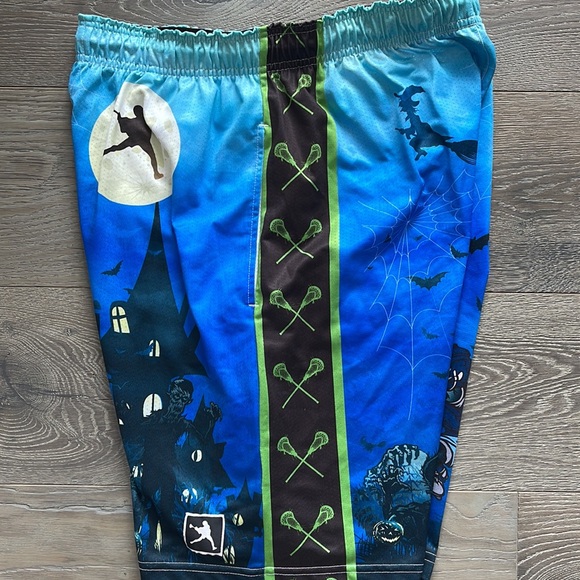 🥍 Mens Spooky Fun Full Moon Lacrosse Unlimited LAX Shorts-Medium - Picture 10 of 10